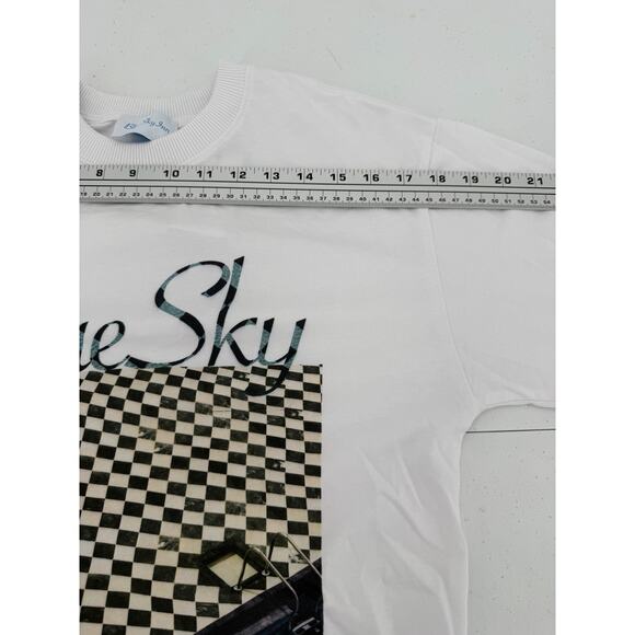 NWT Blue Sky Inn Check Pool Long Sleeve White T-Shirt Men's Size SMALL - Picture 9 of 12